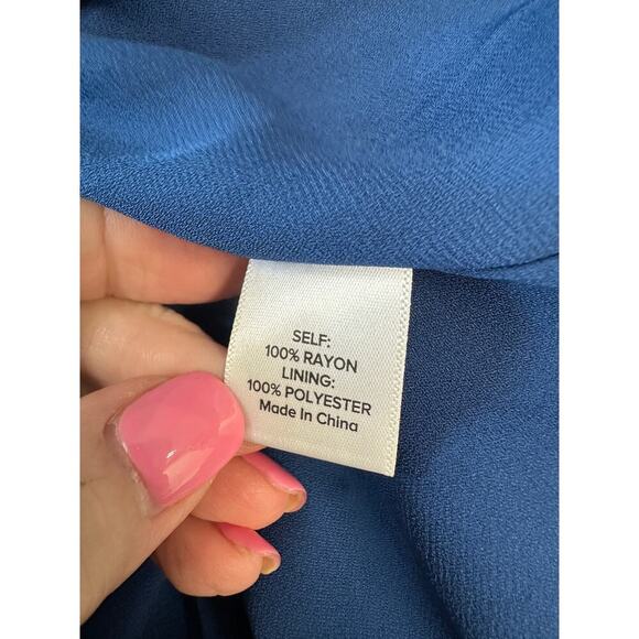 EVEREVE NWT Roan & Ryan Blue Willa Floral Maxi Dress S - Picture 9 of 11